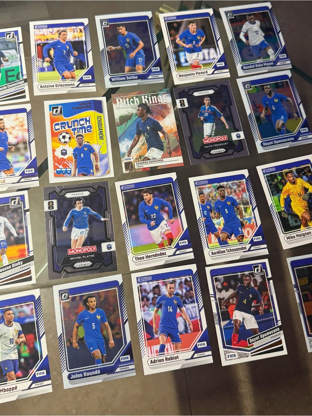 21 France National Team soccer card lot FIFA World Cup Monopoly